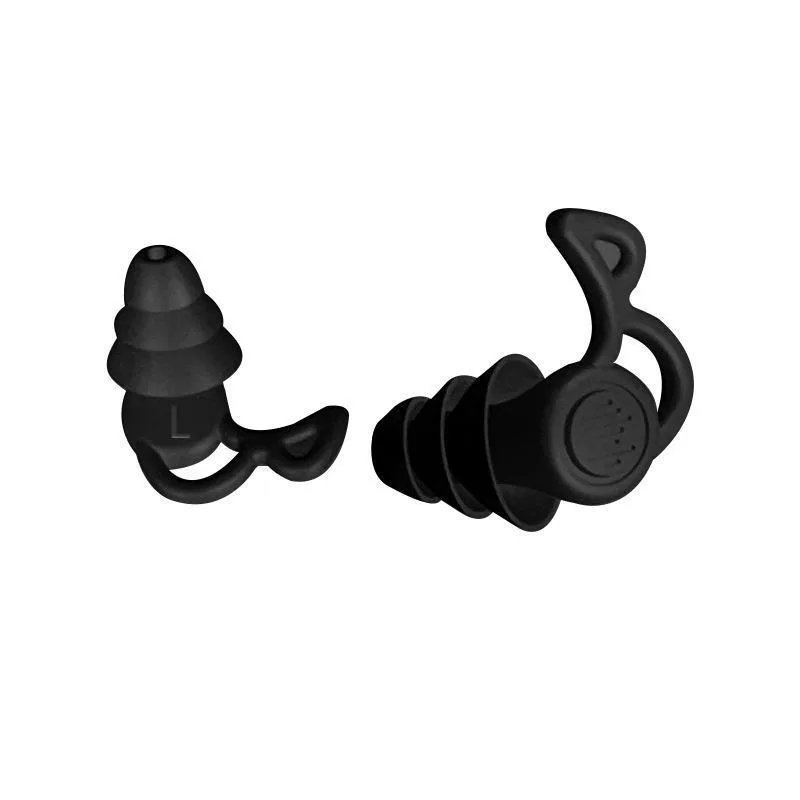 Waterproof Swimming Earplugs Silicone - 3 Layer Anti Noise Silicone Reusable