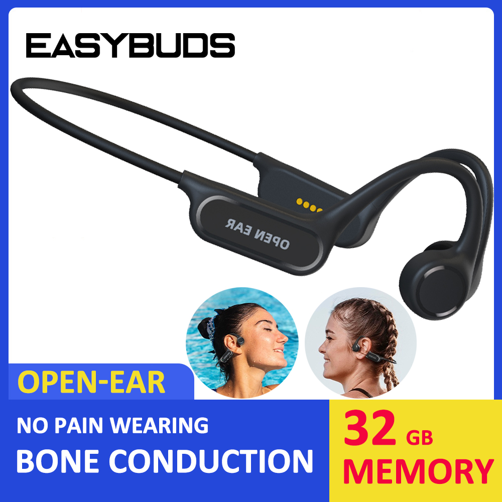 Swimming Bone Conduction Earphones Ip68 Mp3 - EASYBUDS Open Ear Earphone Bone Conduction