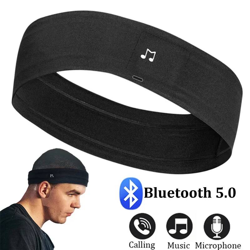 Sports Headband With Bone Conduction - Bluetooth Sports Headband Wireless Sleeping Headphones