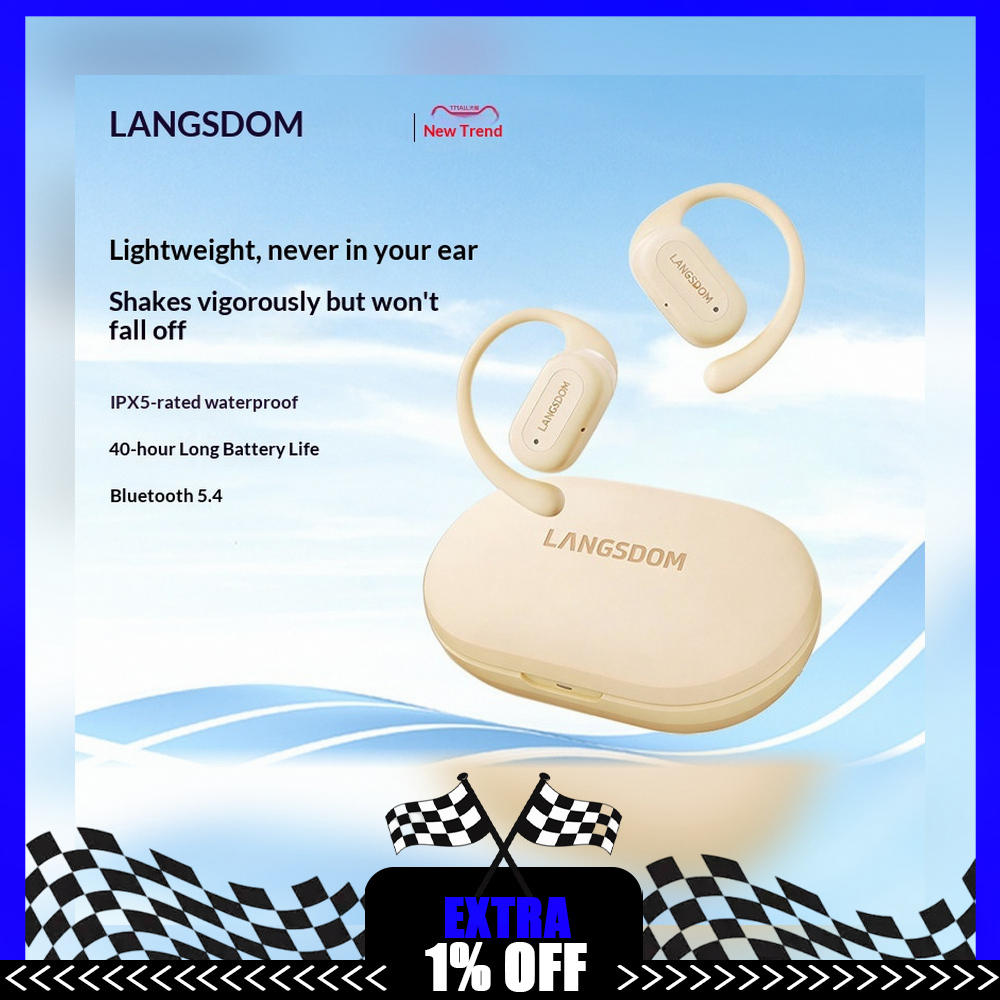 Air Conduction Open Ear Running Earbuds - LANGSDOM TS17 Open Ear Bluetooth Headphones