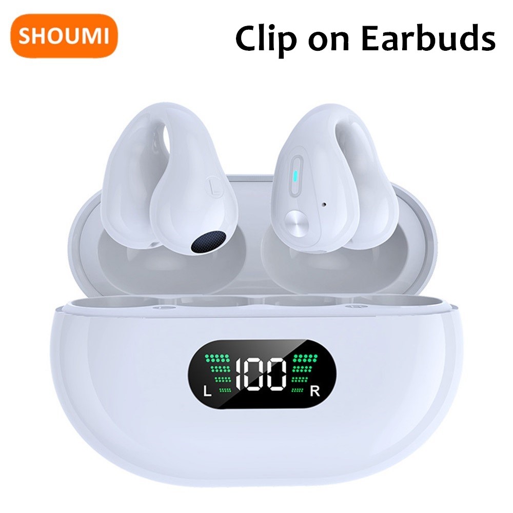 Silicone Ear Hooks Sports Headphones - Shoumi Wireless Ear Clip Bone Conduction