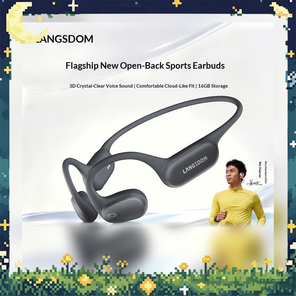 Air Conduction Open Ear Running Earbuds - LANGSDOM BE28 Open Ear Bluetooth Headphones