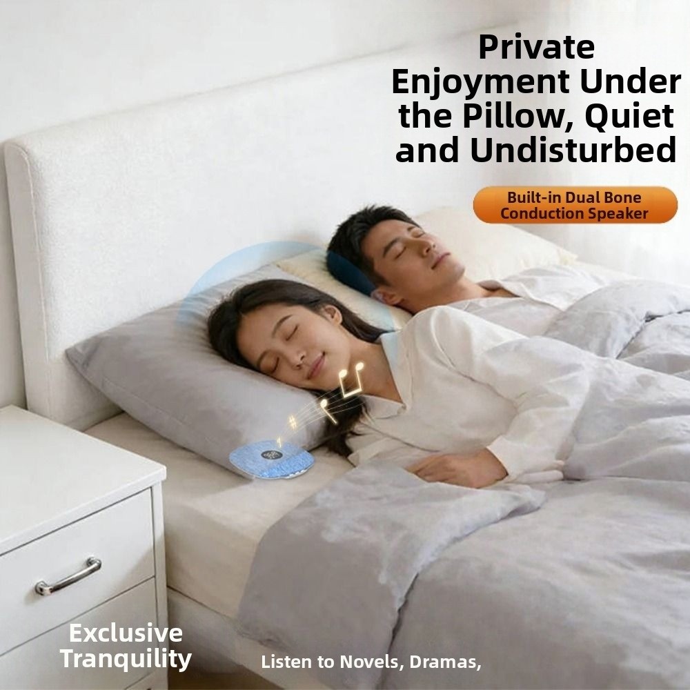 Bone Conduction Pillow Speaker Sleep Aid - Bluetooth 5.4 Under Pillow Bluetooth Speaker