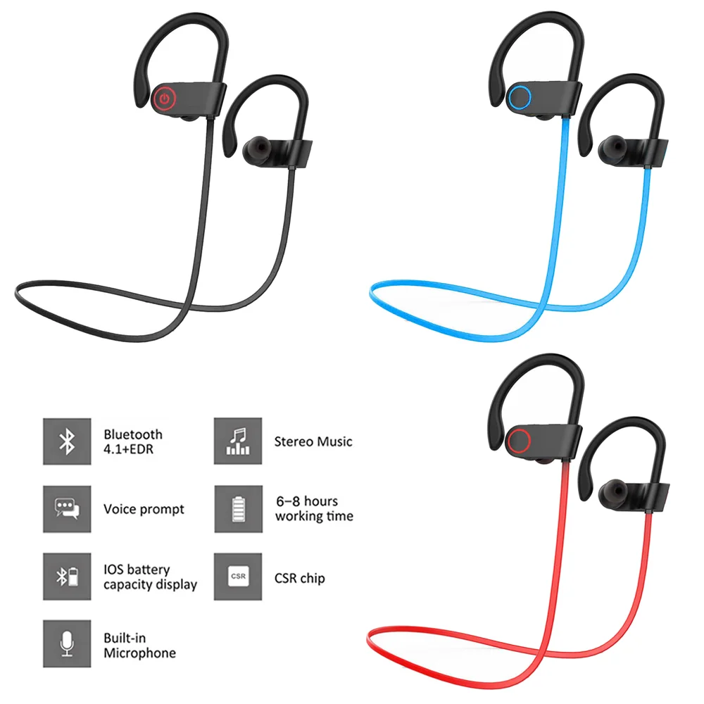 Silicone Ear Hooks Sports Headphones - 2026 Sports Neckband Wireless Running Universal