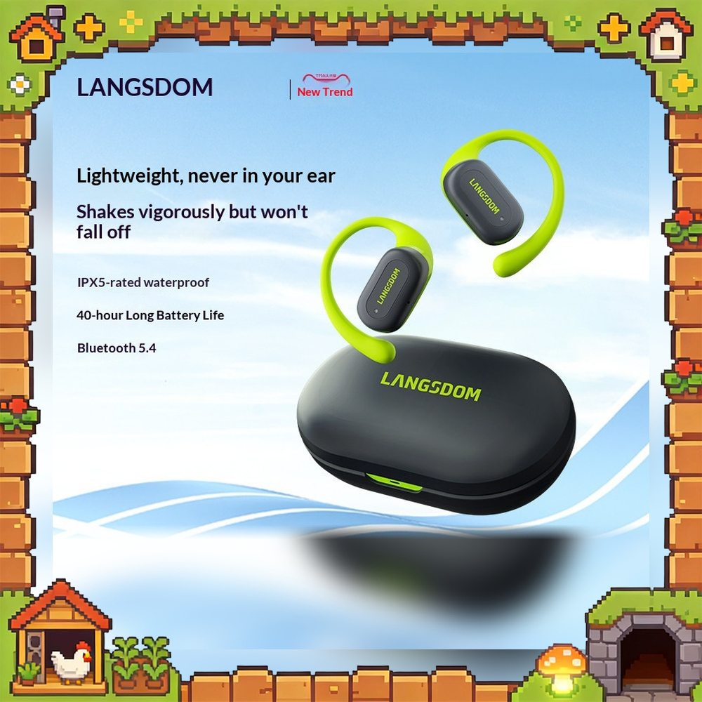 Air Conduction Open Ear Running Earbuds - LANGSDOM TS19 Open Ear Bluetooth Headphones