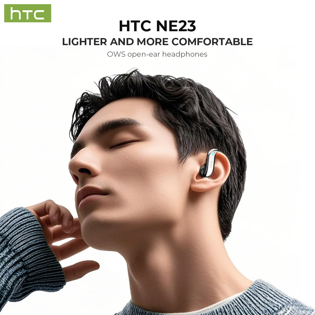 HTC NE23 Bluetooth V6.0 Earpho - Silicone Ear Hooks Sports Headphones ulasan dan harga