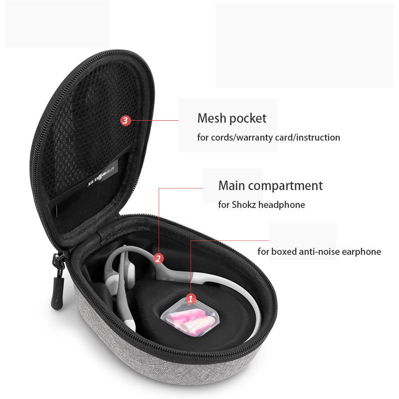 Boona Hard Shell Carrying Case - Hard Travel Case Bone Conduction Earphones ulasan dan harga
