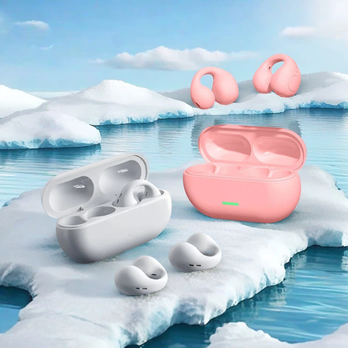 New Open Bluetooth Earphone Ai - Noise Reduction Earplugs For Bone Conduction ulasan dan harga