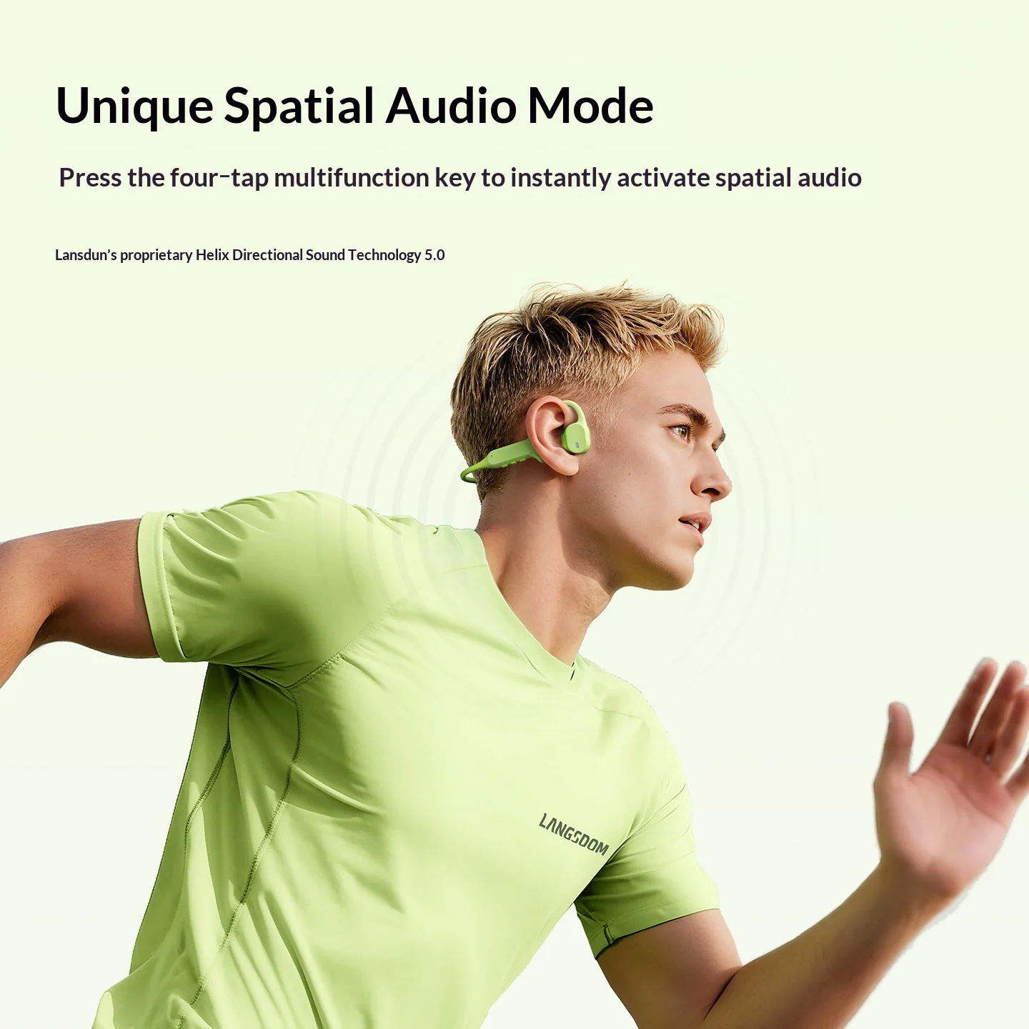 LANGSDOM AirWave Max Open Ear  - Air Conduction Open Ear Running Earbuds ulasan dan harga