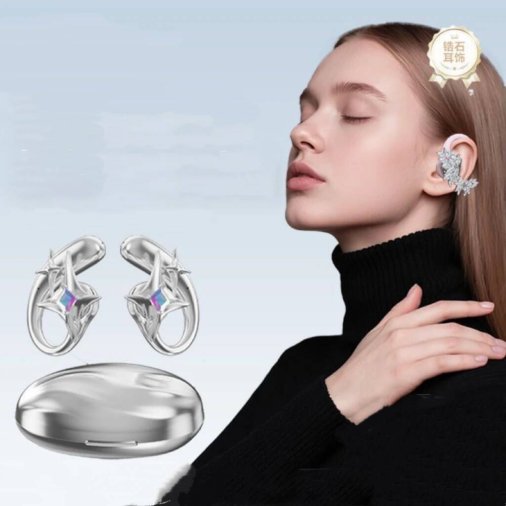 Wireless Bluetooth Chrome Earh - Magnetic Charging Cable Bone Conduction ulasan dan harga