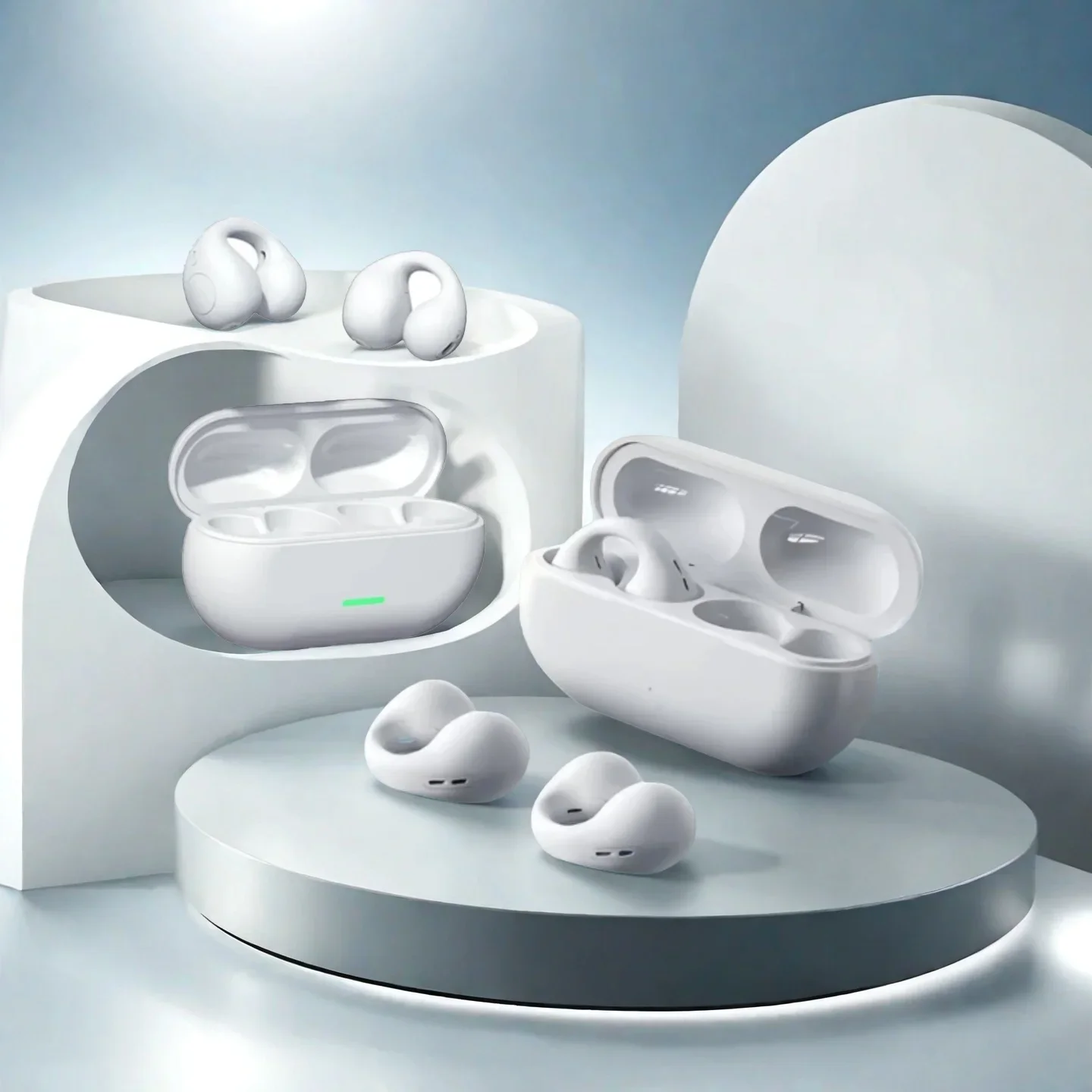 New Open Bluetooth Earphone Ai - Noise Reduction Earplugs For Bone Conduction ulasan dan harga