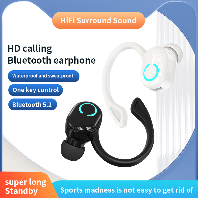 Wireless Bluetooth Earphones H - Silicone Ear Hooks Sports Headphones ulasan dan harga