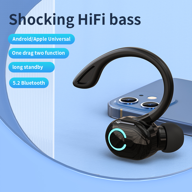 Wireless Bluetooth Earphones H - Silicone Ear Hooks Sports Headphones ulasan dan harga