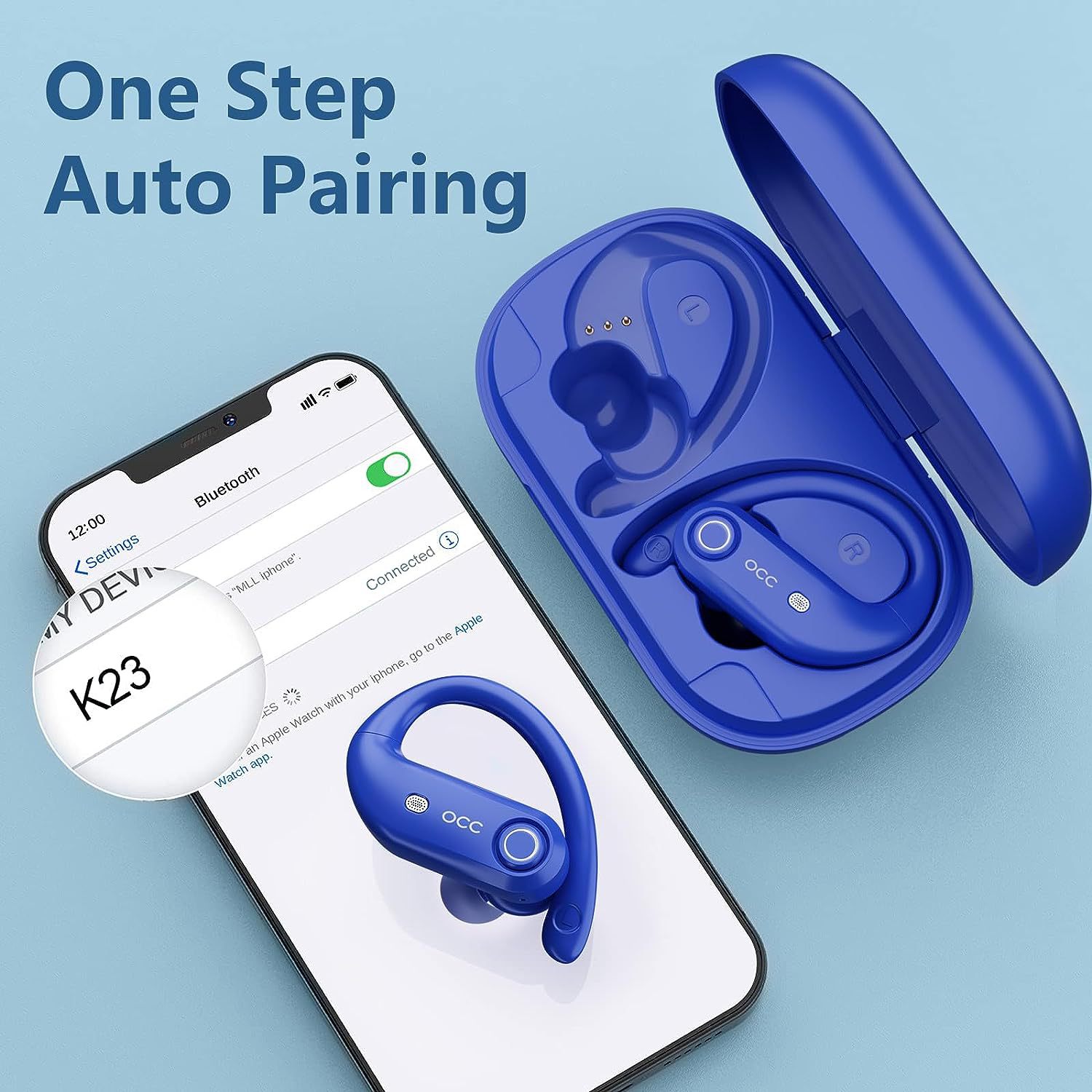 K23 Noise Cancelling Earphones - Silicone Ear Hooks Sports Headphones ulasan dan harga