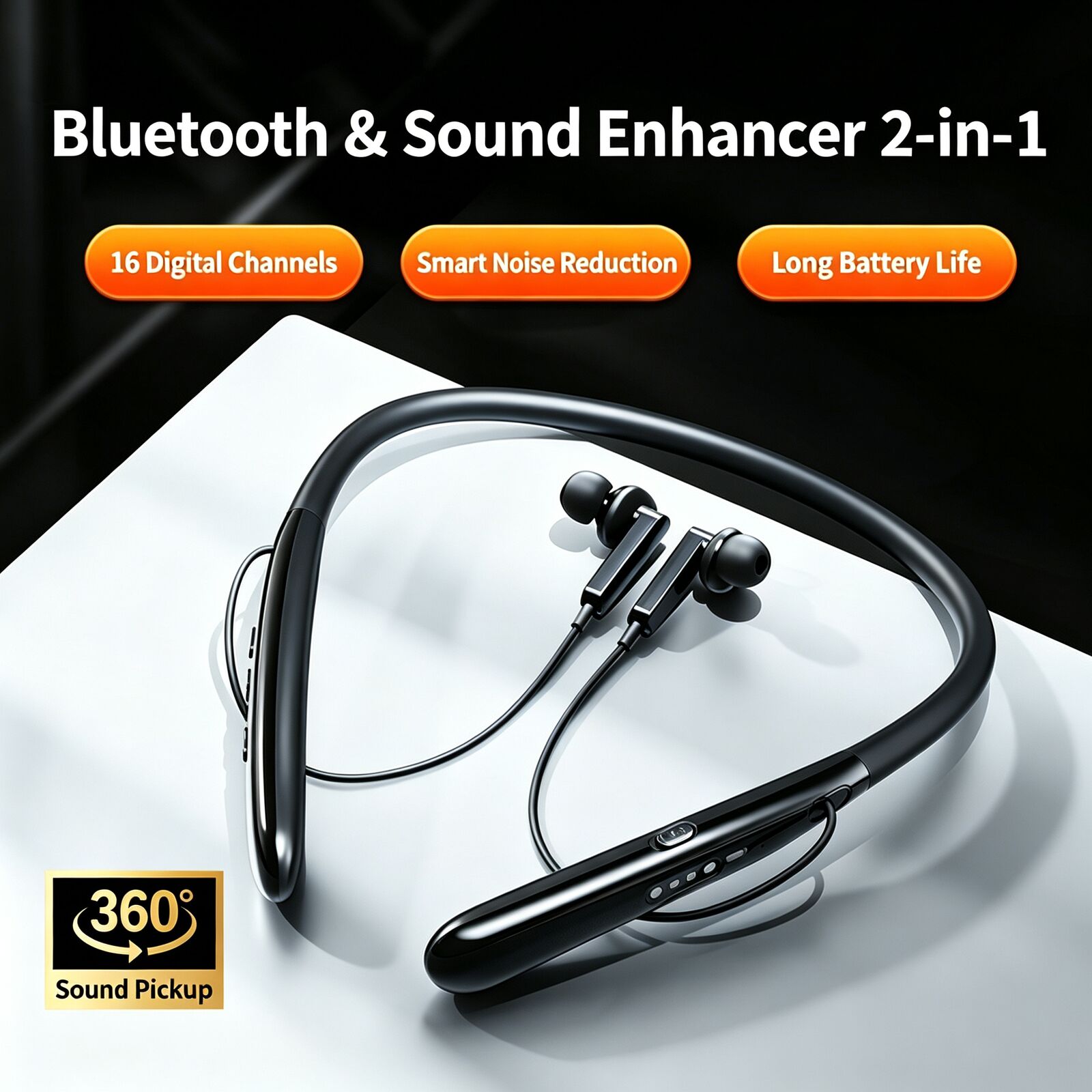 One Touch Dual Mode Neck Sound - Bone Conduction Hearing Aid Amplifier ulasan dan harga