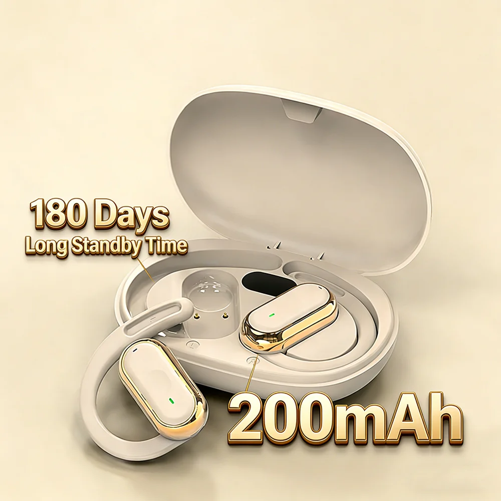 KEBIDUMEI Open-Ear Bluetooth 5 - Silicone Ear Hooks Sports Headphones ulasan dan harga