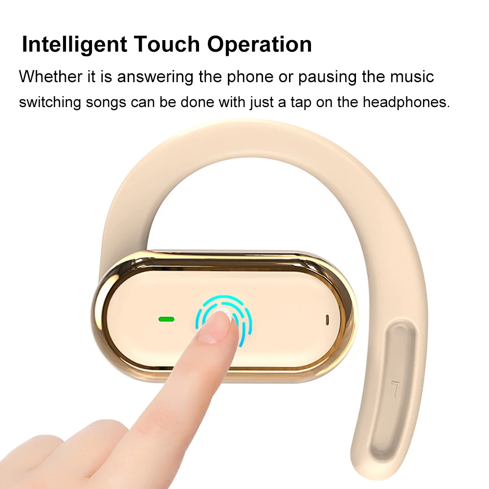 KEBIDUMEI Open-Ear Bluetooth 5 - Silicone Ear Hooks Sports Headphones ulasan dan harga