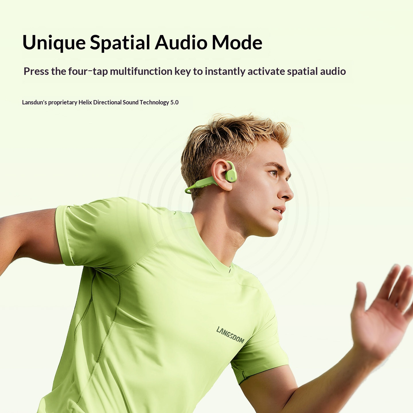 LANGSDOM AirWave Max Open Ear  - Air Conduction Open Ear Running Earbuds ulasan dan harga