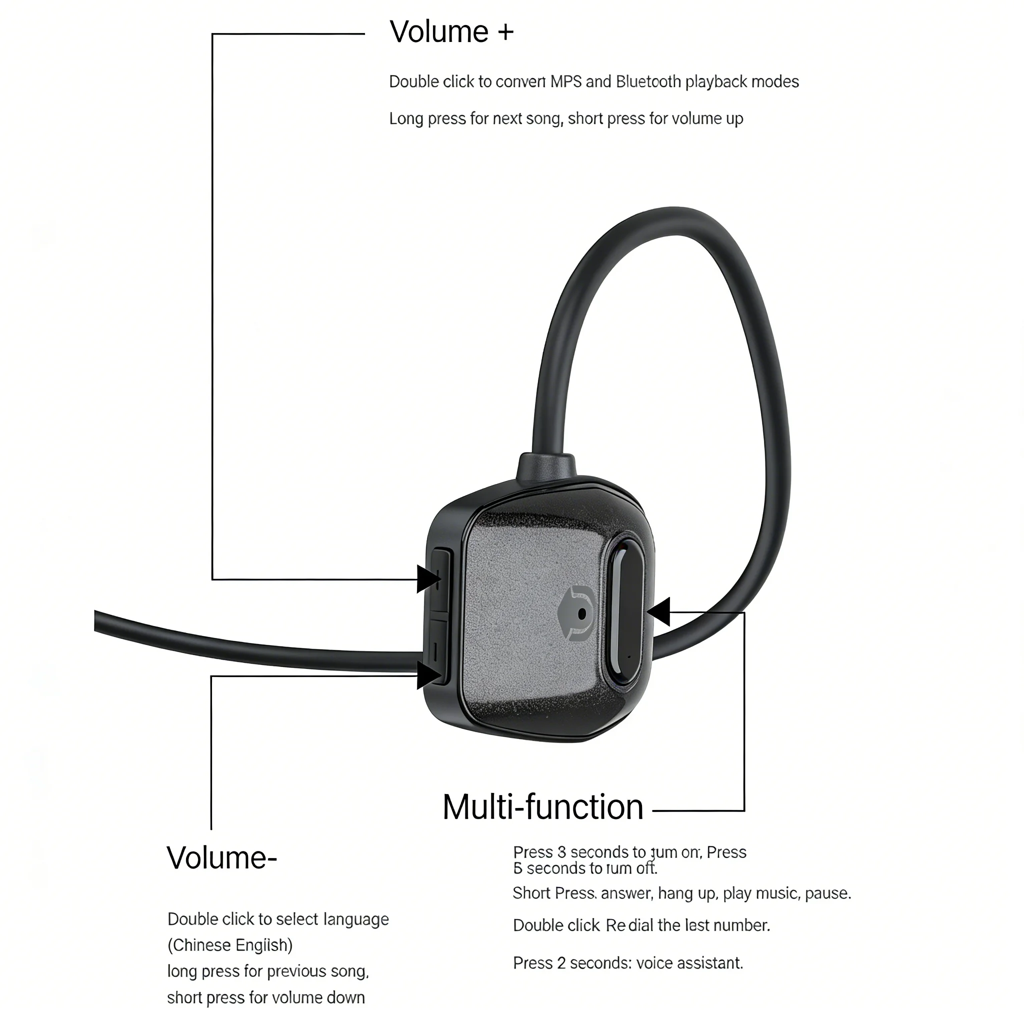 Open Bone Conduction Bluetooth - Swimming Bone Conduction Earphones Ip68 Mp3 ulasan dan harga