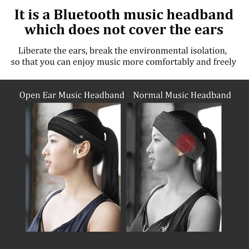 Bluetooth Sports Headband Wire - Sports Headband With Bone Conduction ulasan dan harga