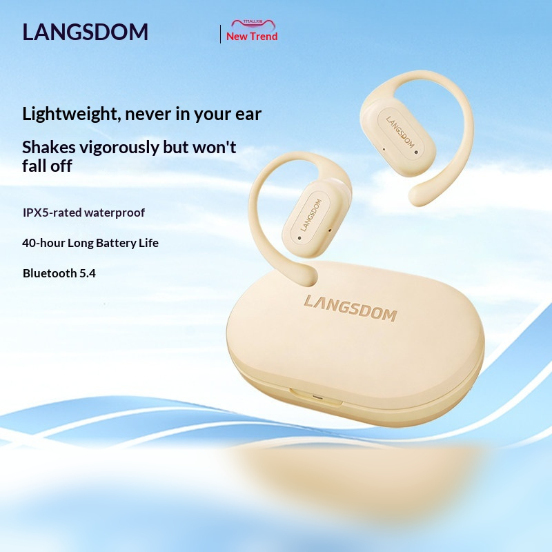 LANGSDOM TS17 Open Ear Bluetoo - Air Conduction Open Ear Running Earbuds ulasan dan harga