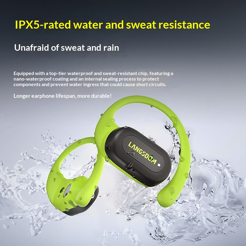 LANGSDOM TS17 Open Ear Bluetoo - Air Conduction Open Ear Running Earbuds ulasan dan harga