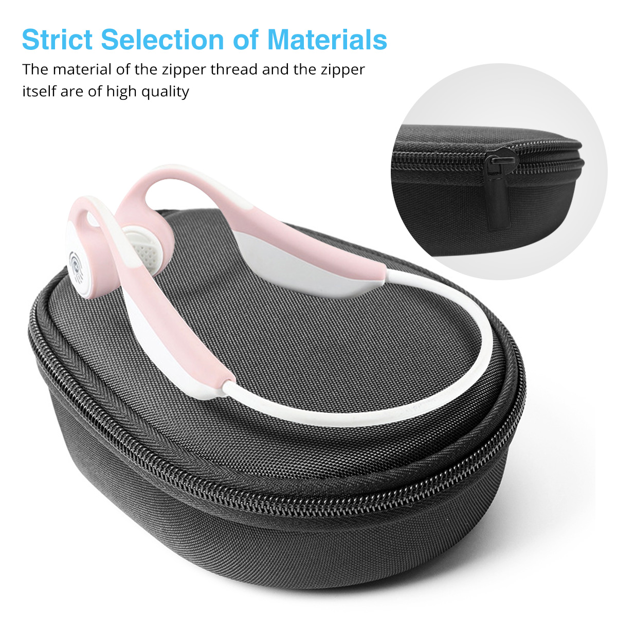 Hard EVA Portable Case for Aft - Hard Travel Case Bone Conduction Earphones ulasan dan harga