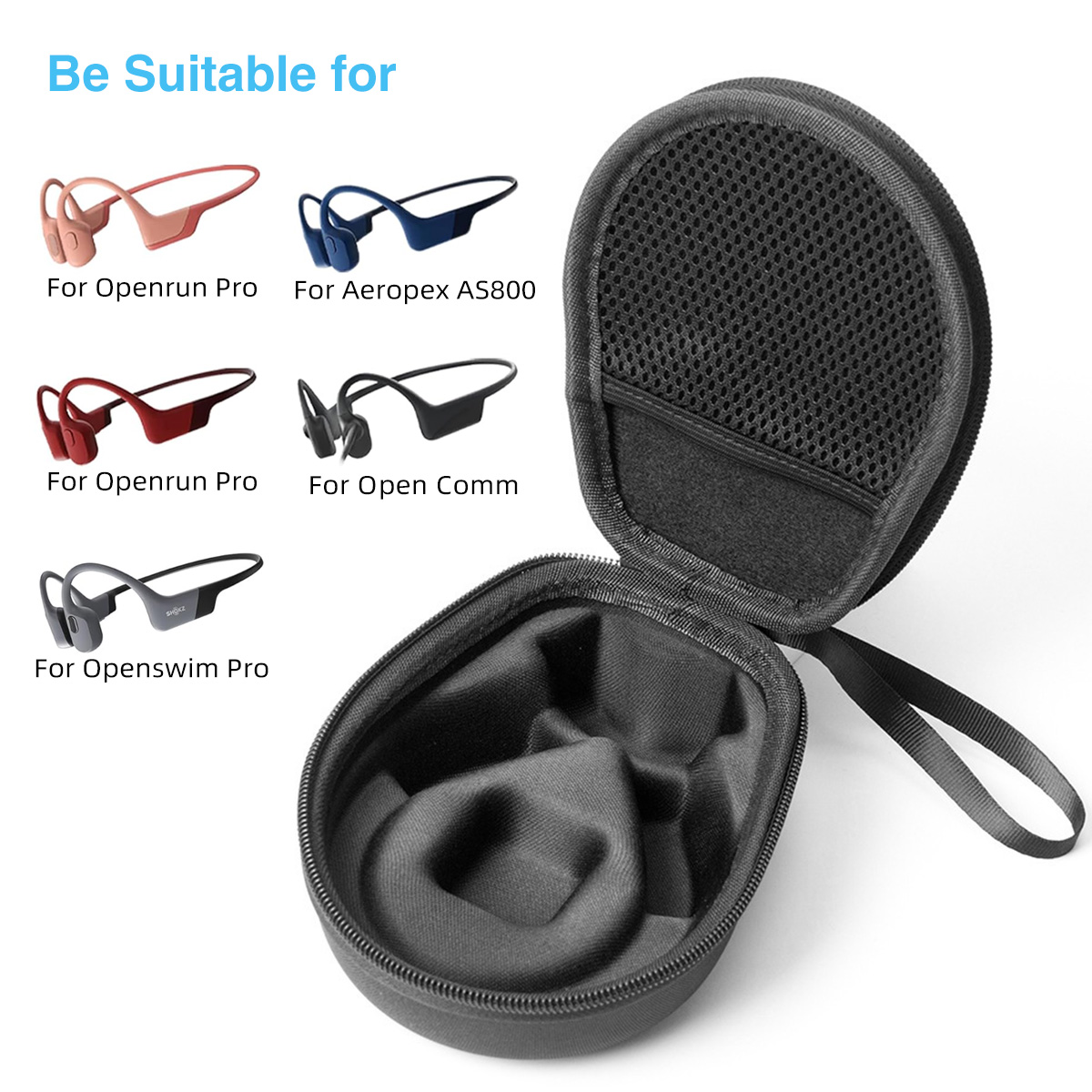 Hard EVA Portable Case for Aft - Hard Travel Case Bone Conduction Earphones ulasan dan harga