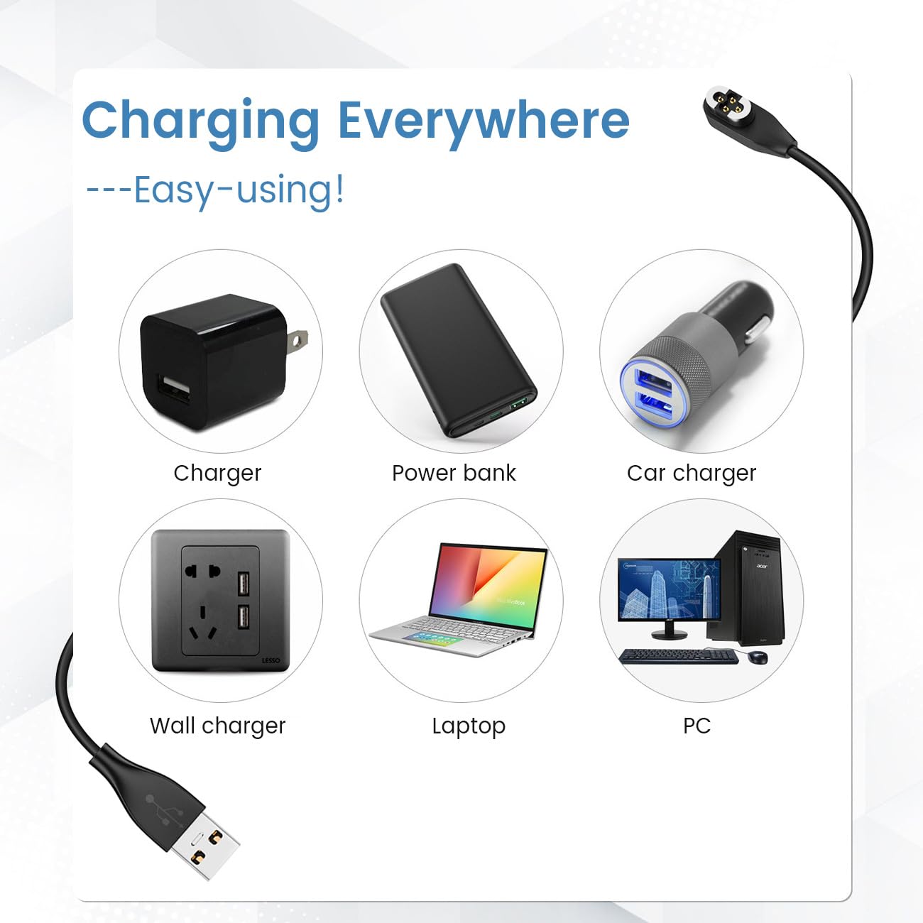 Charging Cable for Shokz OpenS - Magnetic Charging Cable Bone Conduction ulasan dan harga