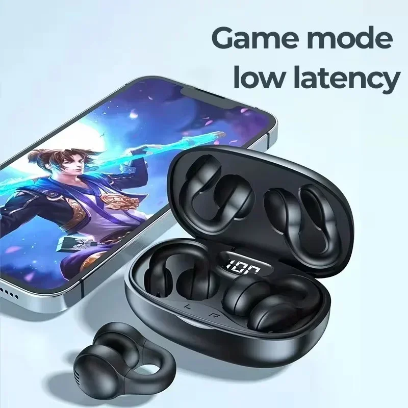 TWS Wireless Bone Conduction H - Silicone Ear Hooks Sports Headphones ulasan dan harga
