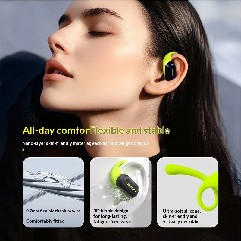 LANGSDOM TS17 Open Ear Bluetoo - Air Conduction Open Ear Running Earbuds ulasan dan harga