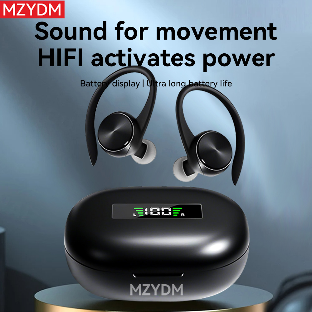 TWS Wireless Bluetooth Earbuds - Silicone Ear Hooks Sports Headphones ulasan dan harga