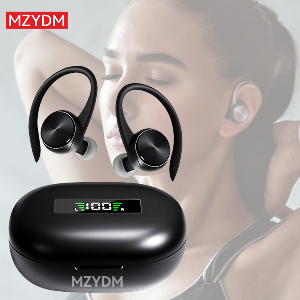 TWS Wireless Bluetooth Earbuds - Silicone Ear Hooks Sports Headphones ulasan dan harga