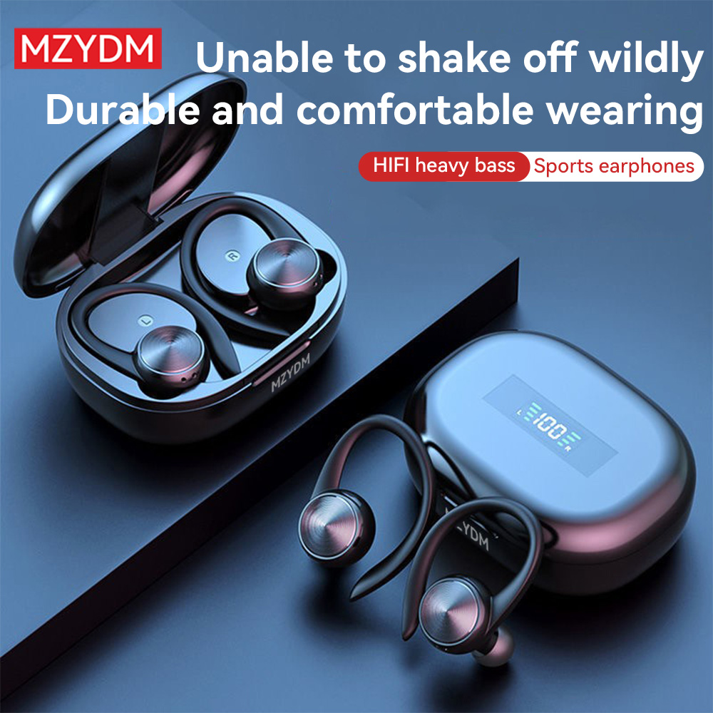TWS Wireless Bluetooth Earbuds - Silicone Ear Hooks Sports Headphones ulasan dan harga