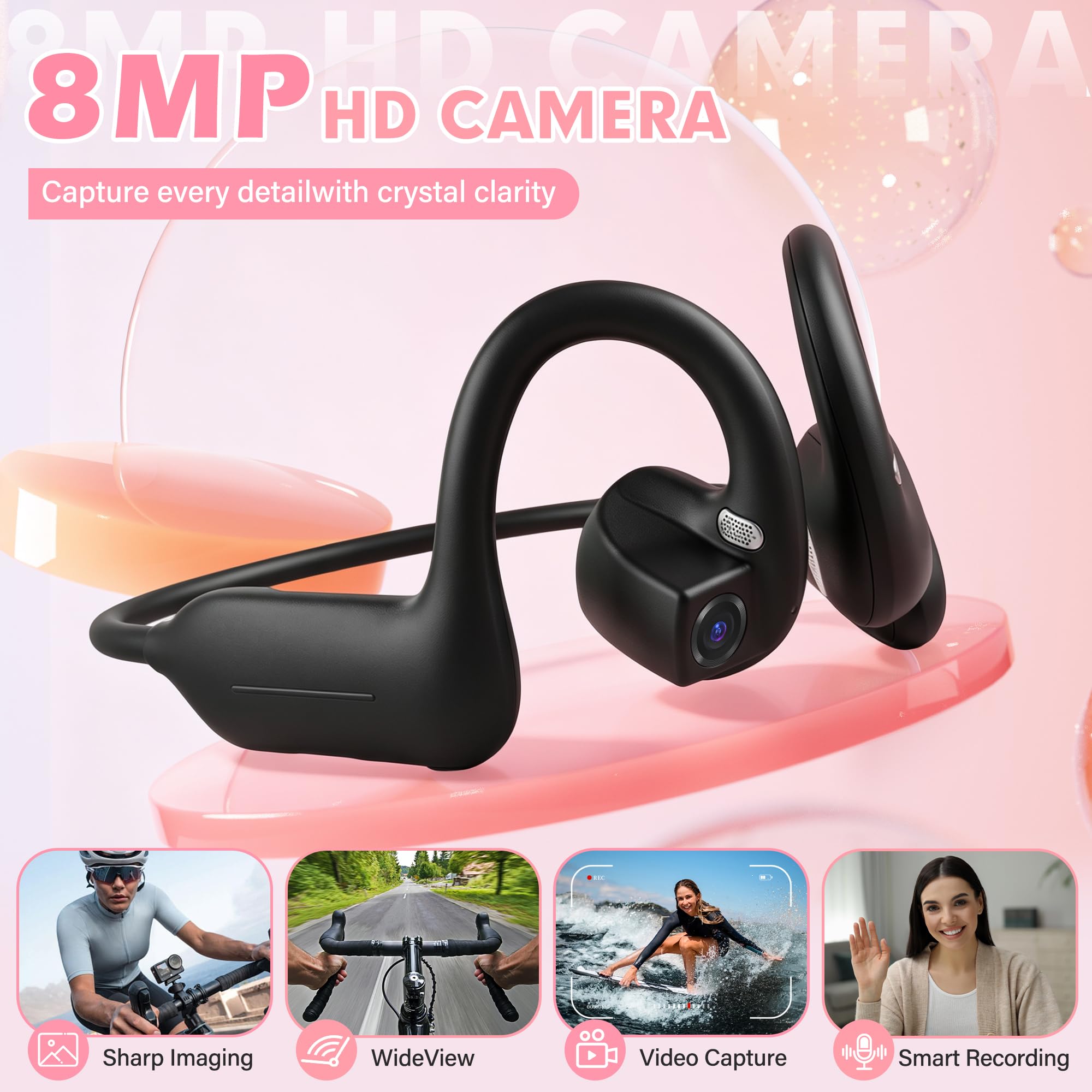 E12 Ear Hook Bone Conduction H - Bone Conduction Headphones Bluetooth 5.3 ulasan dan harga