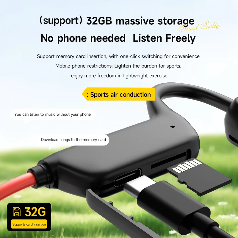 NEW Bone Conduction Headset Bl - Bone Conduction Headphones Bluetooth 5.3 ulasan dan harga