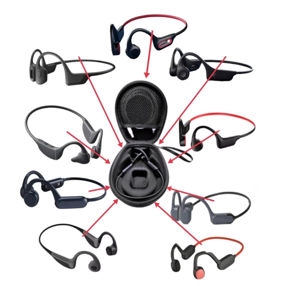 Earphone Storage Bag EVA Trave - Hard Travel Case Bone Conduction Earphones ulasan dan harga