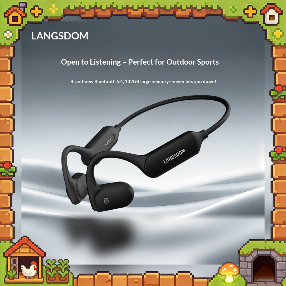 LANGSDOM AirWave Open Ear Blue - Air Conduction Open Ear Running Earbuds ulasan dan harga
