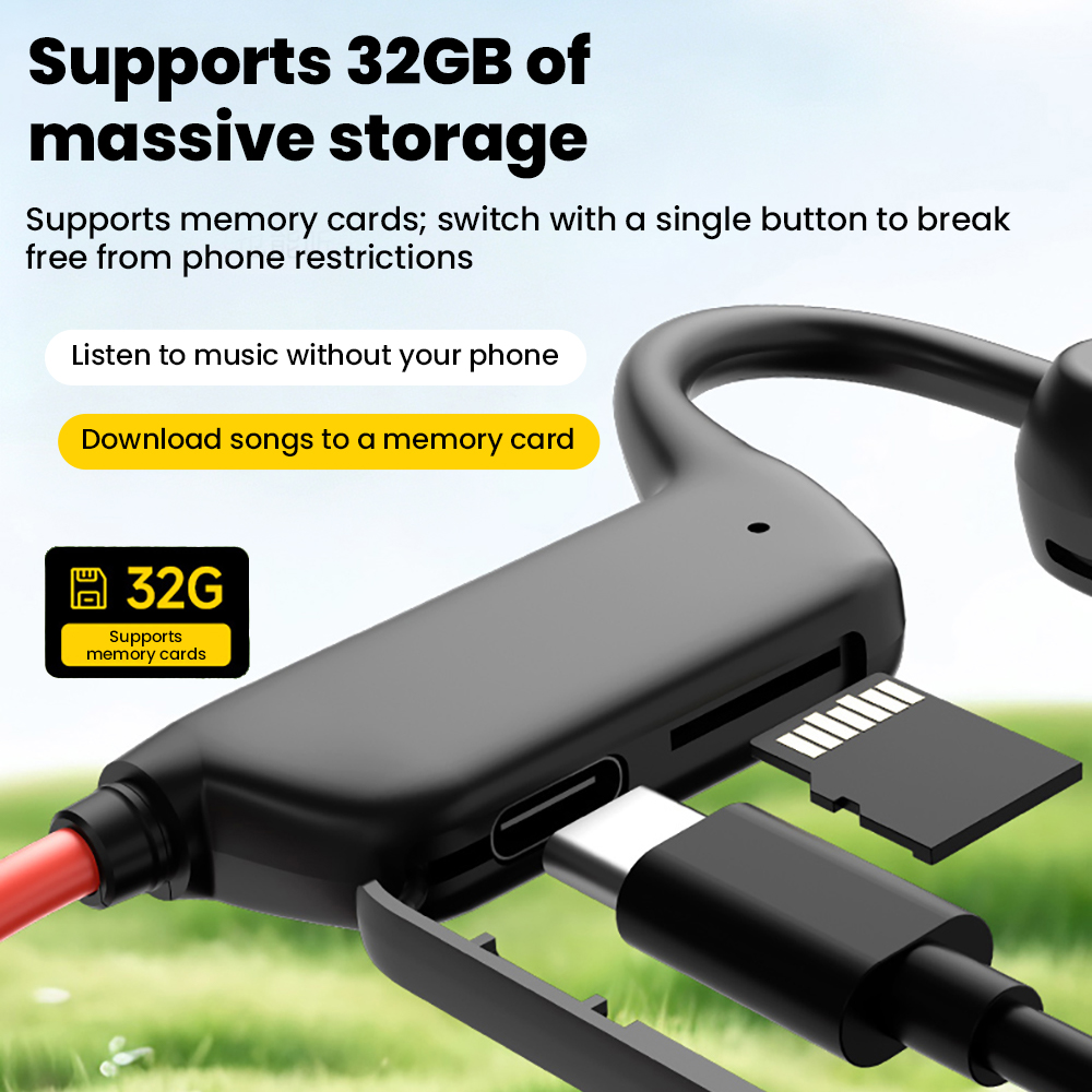 Air Conduction Bluetooth 5.4 E - Air Conduction Open Ear Running Earbuds ulasan dan harga