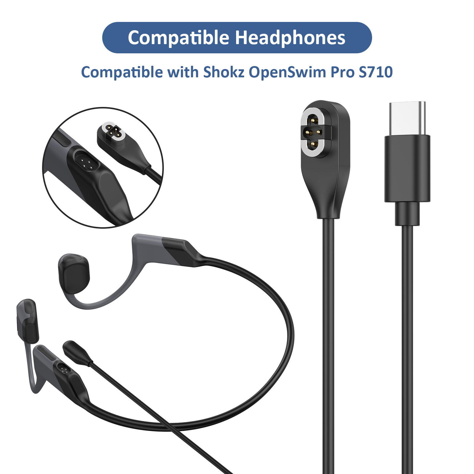 Type C USB pvc Quick Charging  - Magnetic Charging Cable Bone Conduction ulasan dan harga