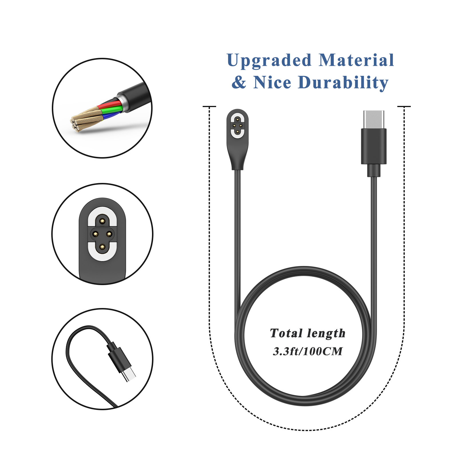 Type C USB pvc Quick Charging  - Magnetic Charging Cable Bone Conduction ulasan dan harga