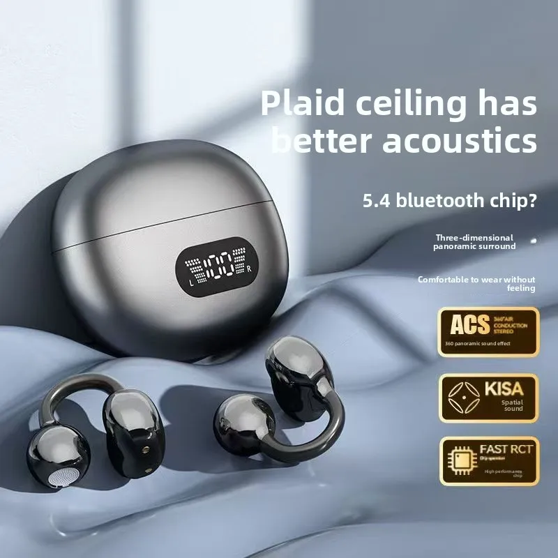 Bluetooth Earphones Clip-On Bo - Bone Conduction Headphones Bluetooth 5.3 ulasan dan harga