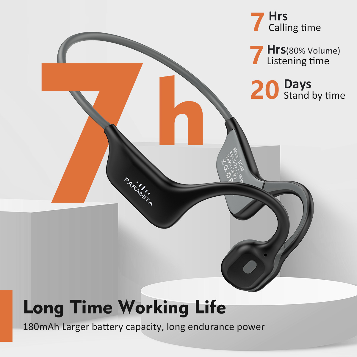 2024 Classic DG08 Bone Conduct - Bone Conduction Headphones Bluetooth 5.3 ulasan dan harga