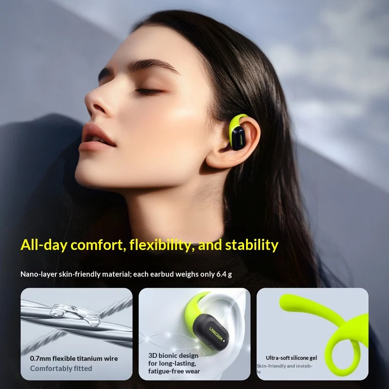 LANGSDOM TS19 Open Ear Bluetoo - Air Conduction Open Ear Running Earbuds ulasan dan harga