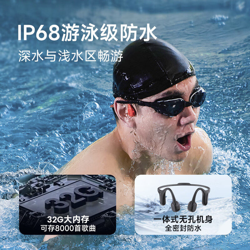 Bone Conduction Earphones Swim - Swimming Bone Conduction Earphones Ip68 Mp3 ulasan dan harga