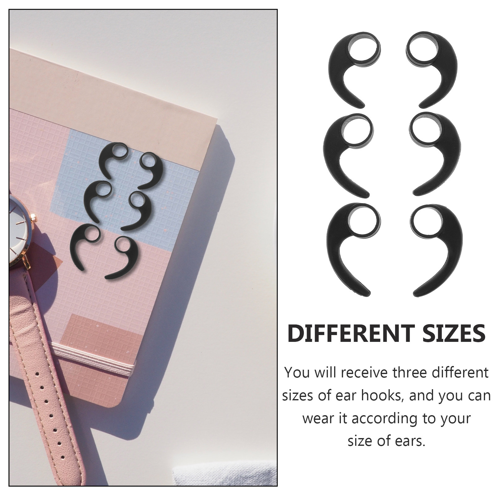 6Pcs Earphone Clip Hook Silico - Silicone Ear Hooks Sports Headphones ulasan dan harga
