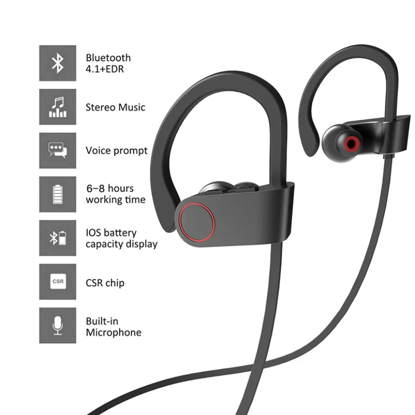 2026 Sports Neckband Wireless  - Silicone Ear Hooks Sports Headphones ulasan dan harga