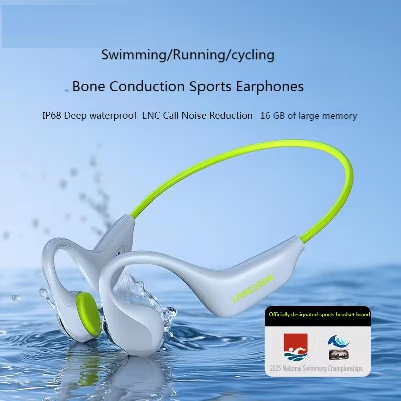 BE20 Sports Bone Conduction Ea - Swimming Bone Conduction Earphones Ip68 Mp3 ulasan dan harga